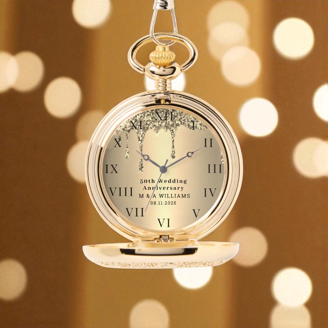 Montre 50e anniversaire de Mariage Moderne Elégant Cinqua (Créateur téléchargé)