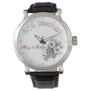 Montre 50e anniversaire prospère - personnalisé