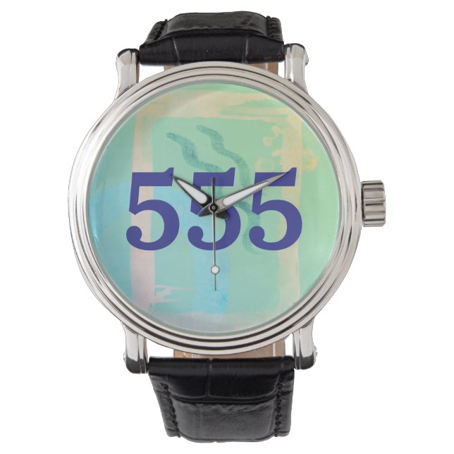 Montre 555 Affirmation de transformation du numéro d'ange (devant)