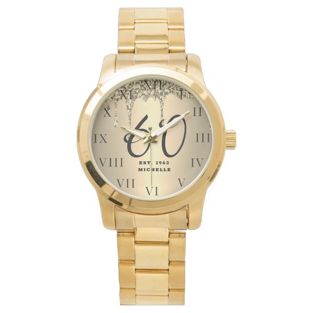 Montre 60e anniversaire pour son soixante Black Sparkle G (devant)