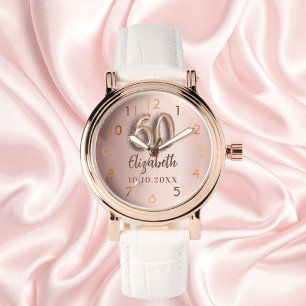 Montre 60e anniversaire rose nom or