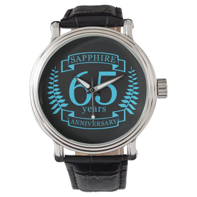 Montre 65e ANNIVERSAIRE Mariage SAPPHIRE (devant)