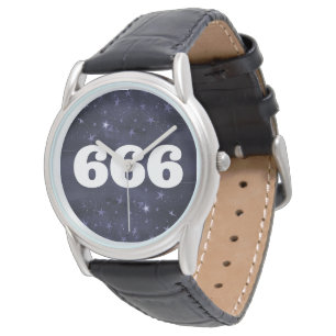 Montre 666 Nombre d'anges Étoiles auto-alignement supérie
