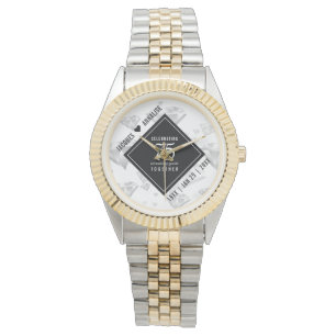 Montre 75e anniversaire de mariage diamant élégant