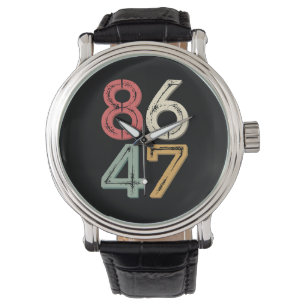 Montre 86 47 Anti Trump Vintage années 80 Style Rétro