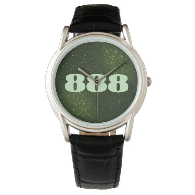 Montre 888 Numéro de Parties scintillant verte Manifestat (devant)