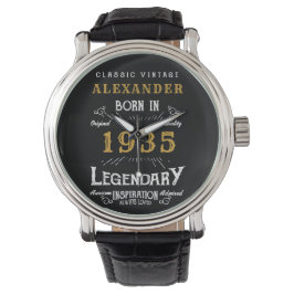 Montre 90e anniversaire personnalisé ou retraite né 1935