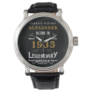 Montre 90e anniversaire personnalisé ou retraite Né en 19