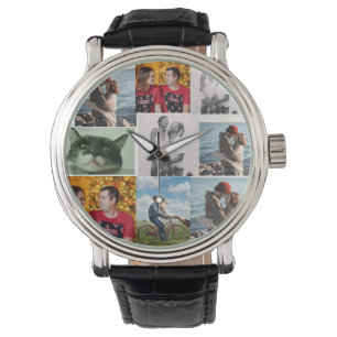 Montre 9 Photo Collage Personnalisé sur mesure