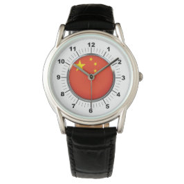 Montre à bracelet en cuir noir pour mâle