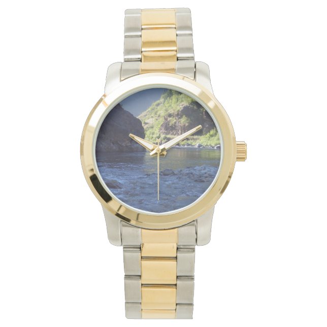 montre à bracelet montrant la scène du fleuve Idah (devant)