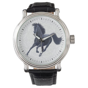 Montre à cheval noir Thoroughbred