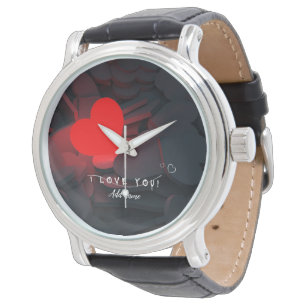 Montre à cœur personnalisée – Cadeau romantique au