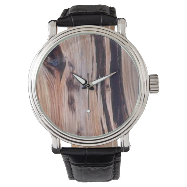 Montre à grains de bois (devant)