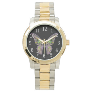 Montre à papillon coloré