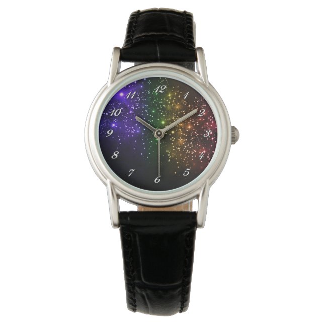 Montre à poignet arc-en-ciel (devant)