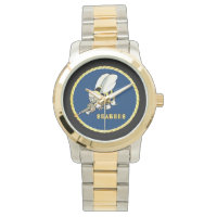 Montre à poignet d'abeilles marines à deux tons or