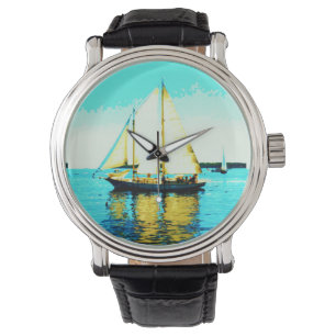 montre à poignet de goélette à voile