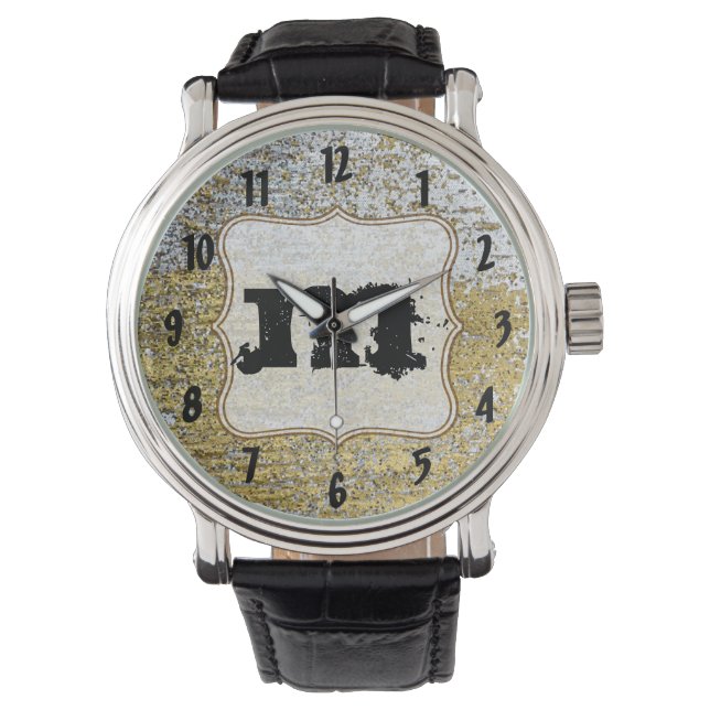 Montre à poignet de Parties scintillant de Grunge  (devant)