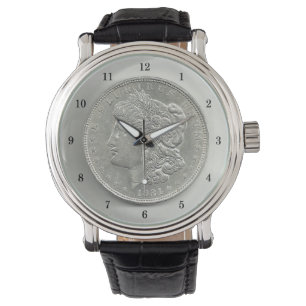 Montre à poignet en argent Morgan 1921