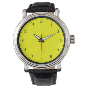 Montre à poignet jaune très amusant et coloré