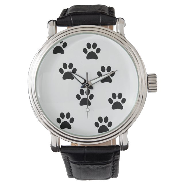 Montre à poignet Motif Cute Paw (devant)