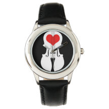 Montre à poignets rouge et noir