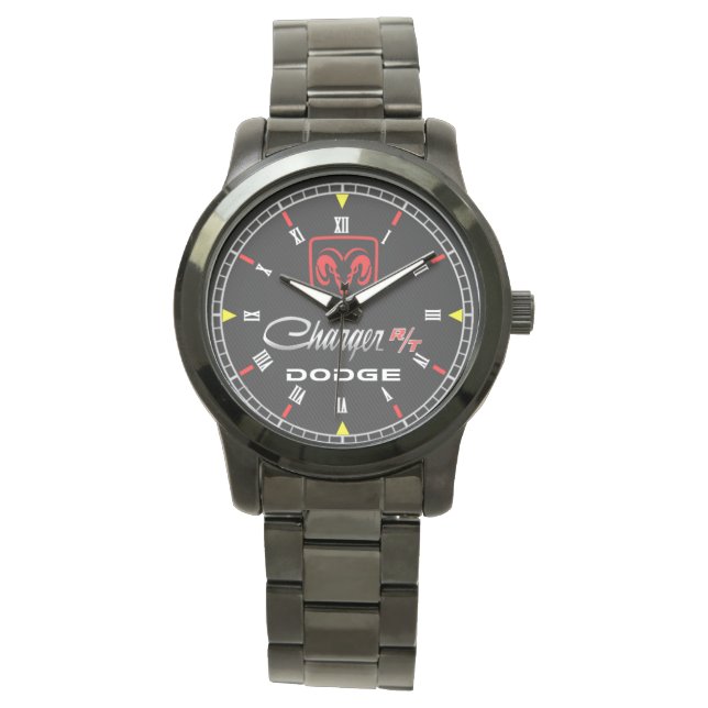 Montre à quartz en acier inoxydable RT Dodge Charg (devant)