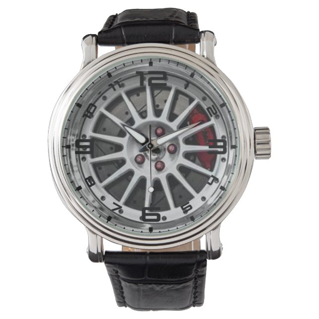 Montre à trois pièces et à freins rouges (devant)