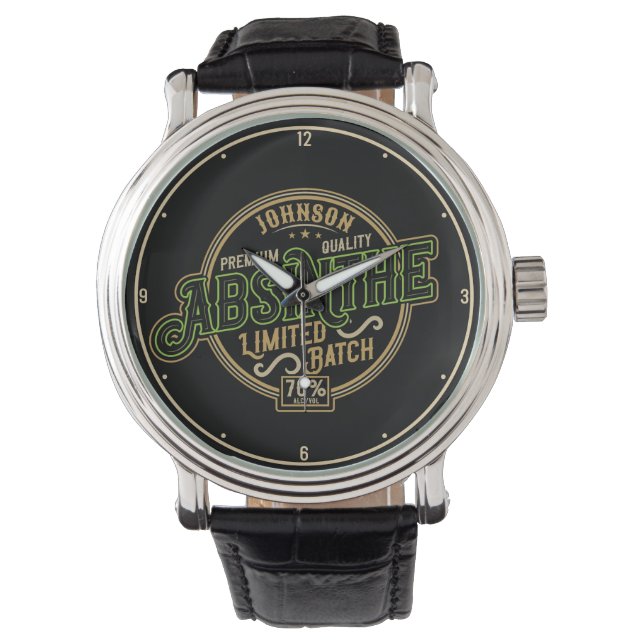 Montre Absinthe Herbal Spirit Liquor Étiquette (devant)