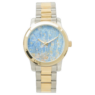 Montre Abstrait bleu et or