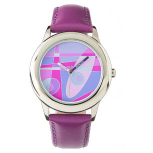 Montre Abstrait surf Hot rose violet