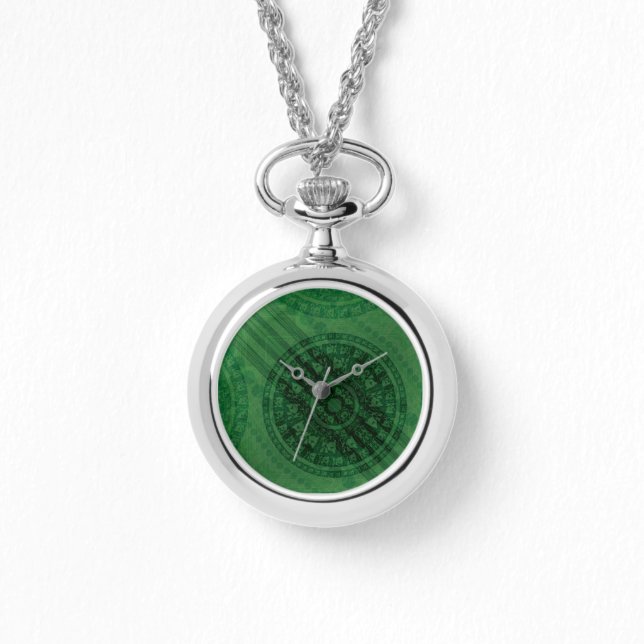 Montre Acceptation | Médaillons de méditation verte (Recto)