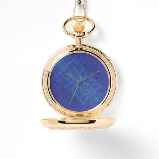 Montre Acceptation | Motif de Blue Indigo Violet Shibori (Recto)
