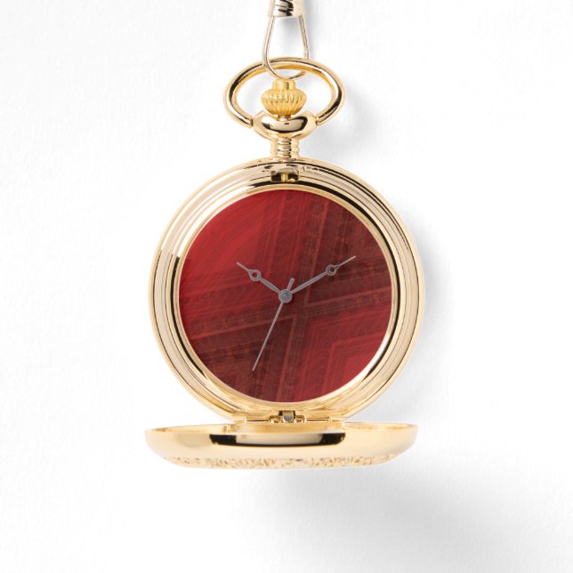 Montre Acceptation | Motif de Boho Eclectique Rouge (Recto)