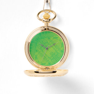 Montre Acceptation   Motif de Shibori jaune bleu