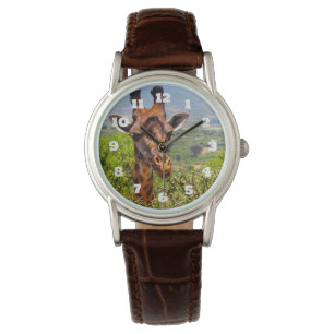 Montre Adorable Giraffe Poking His Head Above The Trees