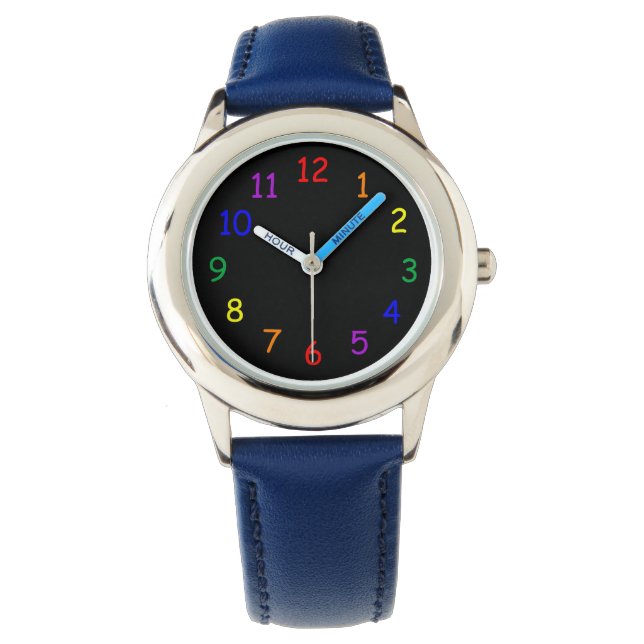 Montre Affichage des chiffres arc-en-ciel (devant)
