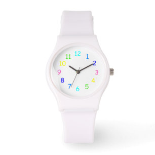 Montre Affichage des chiffres arc-en-ciel