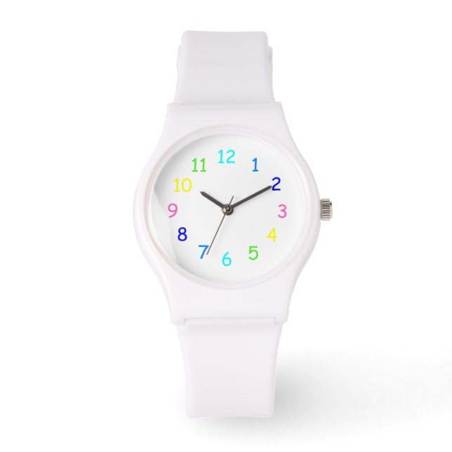 Montre Affichage des chiffres arc-en-ciel (Recto)