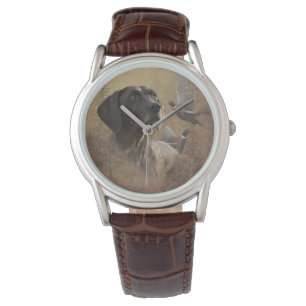 Montre Affichage des pointeurs à cheveux courts allemands