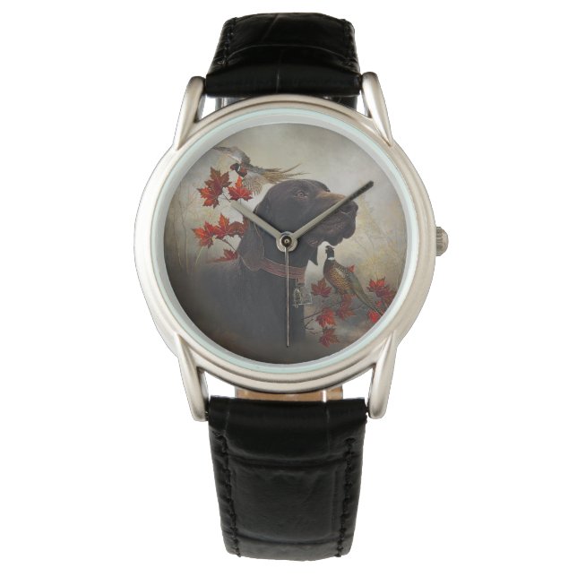 Montre Affichage des pointeurs à cheveux courts allemands (devant)