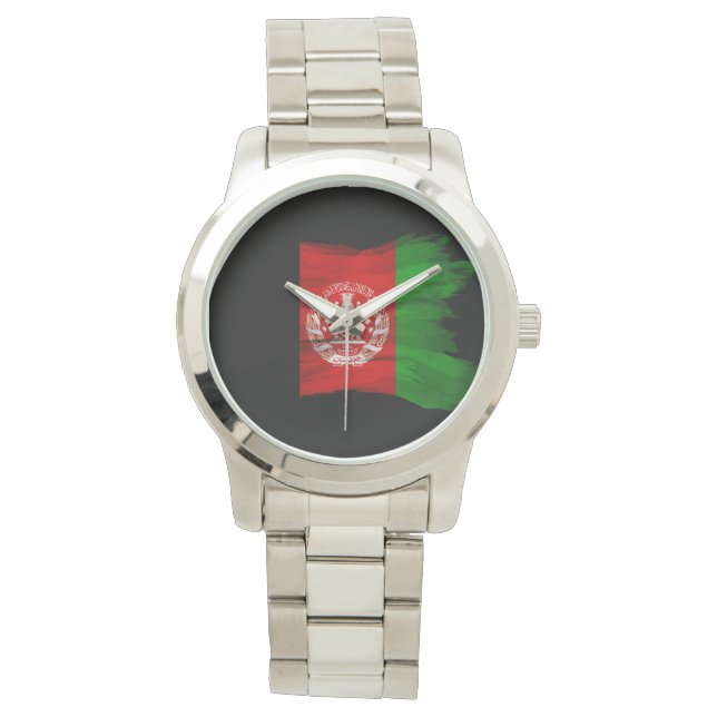 Montre Afghanistan flag brush stroke (devant)