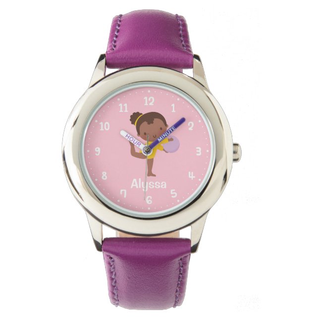 Montre African American Gymnast Girl Gymnastique Watch (devant)