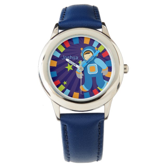 Montre Âge de l'espace personnalisé Joyeux anniversaire (devant)