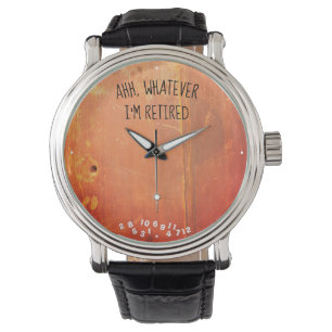 Montre Ahh Quoi que je sois Retraité Patiné Rustic Door
