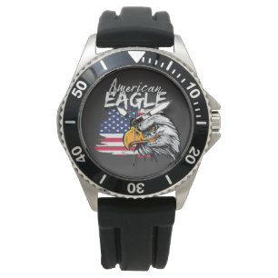 Montre Aigle avec drapeau américain