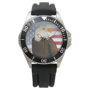 Montre Aigle avec drapeau américain