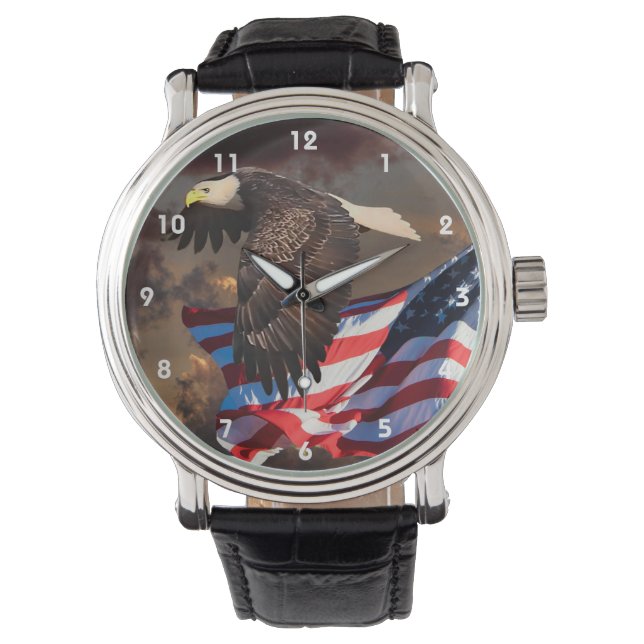 MONTRE AIGLE ET DRAPEAU (devant)