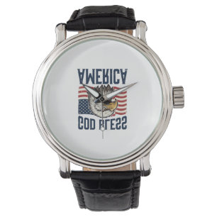 Montre Aigle patriotique Dieu bénisse l'Amérique Vector D
